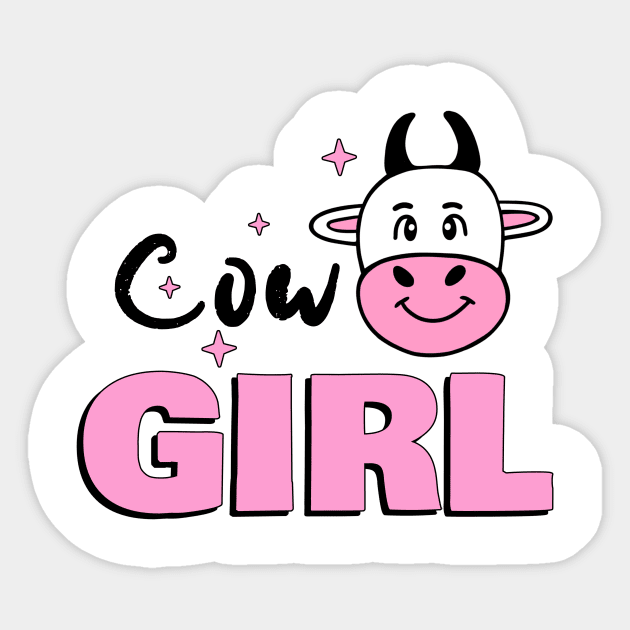 I AM A Cow Girl Cow Lover - Funny Cow Quotes Sticker by SartorisArt1